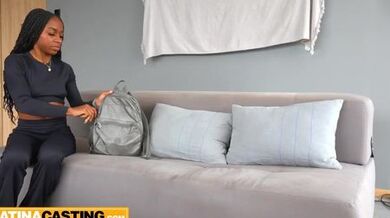 Latina Casting - Skinny Brown Slut Ass Fucked Rough By Big White Cock - Sexy Ebony (Skinny Anal)