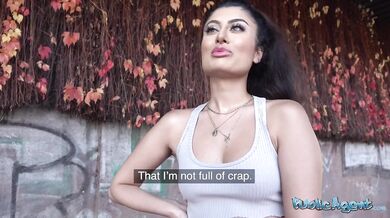 PublicAgent - Marina Maya horny Desi babe in tight yoga pants dares to flash outside in public before enjoying a thick cock