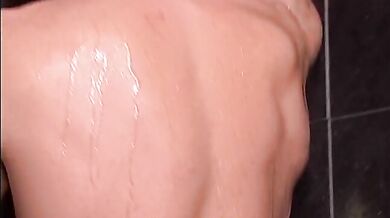 SMOOTH, WET & NAKED- Eight frat boys shower together after their stage show