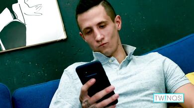 Big Cock Twink Thomas T Pleases Himself Over His Couch!