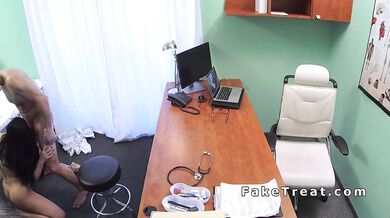 Huge boobs patient deep throats pov