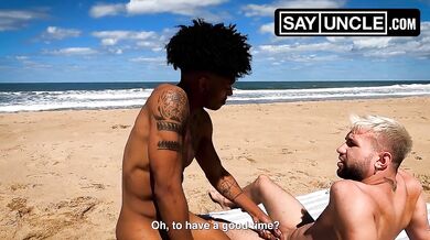 After Fucking His Gay Friend, Straight Dude Plows a Black Stud at the Beach