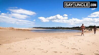 After Fucking His Gay Friend, Straight Dude Plows a Black Stud at the Beach