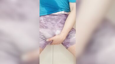 Soaked Diaper Under Spandex Hitachi Masturbation