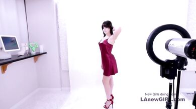 Sweet 19 Brunette in Red Dress gets Young Pussy Fucked in New Hot Video