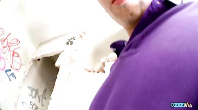 Because the building is abandoned the brunette can moan loudly while from the hardcore banging