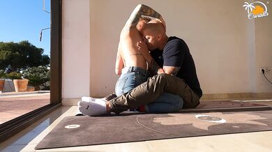 Cumming inside my wife's pussy during morning yoga - Mateo Owiak