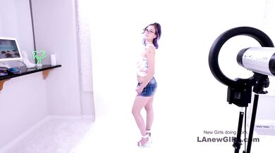 Inexperienced Beautiful Brunette gets PussyFucked at her Modeling Audition