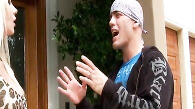 Jazy Berlin Fucking In The Stairs With Her Tits - Derrick Pierce