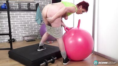 A Granny And Her Exercise Ball
