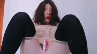 Kasnicole 314 穿丝袜自慰射精后鸡鸡消失雌堕成女生