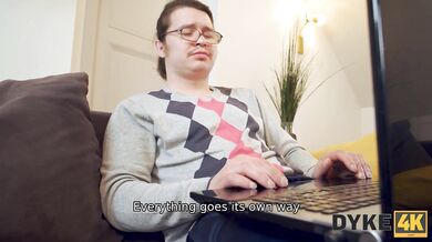 DYKE4K. While man is busy gorgeous ladies in colorful lingerie lick each others clits