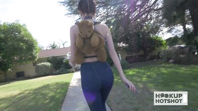 Hailey Little Is Fucking With A Rough Hookup & After Some Hard Pussy Drillings, A Loaded Face Blasting Comes