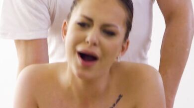 RAUNCHY MILF - Curvy WAM babe doggystyled by masseur in passionate action