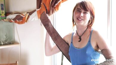 Ersties - Hairy Babe Gets Off While Rubbing Her Pussy