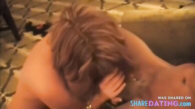 White Girl Shared with BBC for Blowjob Cuckold Style