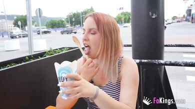 First official casting for Krystal Genner! She's about to try her first porno!