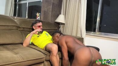 Gay Black bottom takes Latin Cock Raw Gay Anal