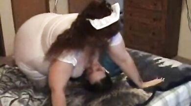 BBW Facesitting Watch a BBW Granny Sit on this guys face and wiggle Not HD