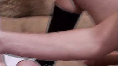 Blonde mistress spanks and destroys a man's ass with a big strap on