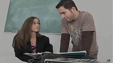 Professor Simone Riley Helps A Student That Has Nothing But Pussy On His Mind - Kris Slater