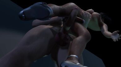 Thick Muscle Dickgirl Fingers and Fucks Black Shemale Ladyboy