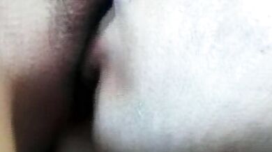 Redhead and brunette babes get their cunts and asses screwed by a massive dude outside