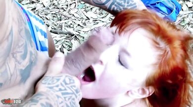 Horny amateur girl Vicki Valkyrie gets ome really rough outdoor sex with Rob Diesel