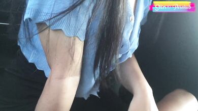 EP.1 (เสียงไทย) ไปส่งไม่ถึงที่โดน Grab จับอมควยซะก่อน Thai Grab Car Blowjob