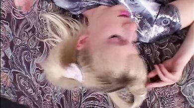 Blonde mistress fucks hard a dude mouth and ass with a huge strap on