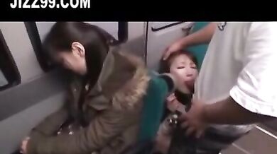 cute schoolgirl grope creampie on night bus