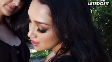 Bubble Butt Chicks Vicki & Eliza Fuck Lucky Stud For Some Cash - LETSDOEIT