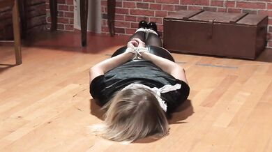 beautiful secretary wanders into storeroom and into bondage