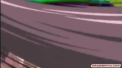 Caught redhead anime big tits fucked by monster tentacles