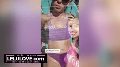 Big boobs babe flashing upskirt pussy & big tits dirty talk, halloween party costume, new bikinis, behind scenes - Lelu Love
