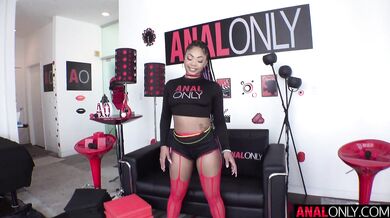 ANAL ONLY Slim thick ebony beauty Cali Caliente is craving an anal creampie