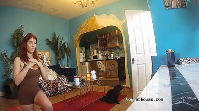 Lantaland - Hot Babe Looking Sexy On A Bodysuit While Stretching