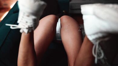 Cute ponytail girl showing her pussy