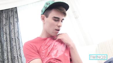 Slim Boy Victor A Milks His Huge Snake So Well Over His Couch!