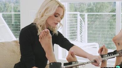 Cheater latina slut Hailey Rose punished by her lesbian GF Kenna James