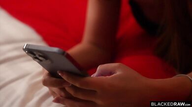 BLACKEDRAW Eliz Sharing Date's Black Cock with Bestie Roommate Sia