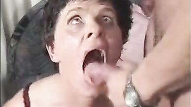 Chunky Granny Gets A Facial
