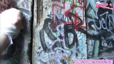 german normal girl next door with glasses outdoor threesome mmf