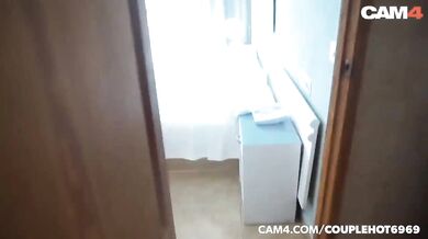 Busty whore gets pov pounded and sucks boyfriends dick