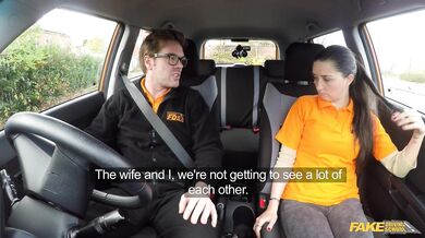Fake Driving School - Super Cute 18 And Her Driving Instructor In Naughty Cheating Rough Sex video