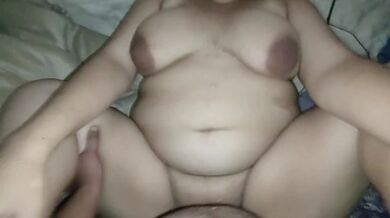 Fat whore takes creampie