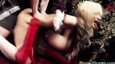 Blonde Wife Has Enormous Tits and Loves The Fucking