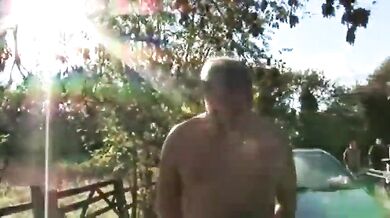 Chubby redhead dogging