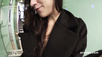 Ersties - Hot Brunette Gets Off In a Public Space