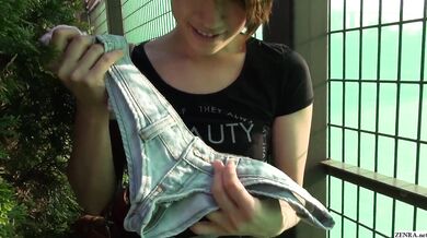 Gorgeous Short Hair Japanese Amateur Hot Pants Walk In Public